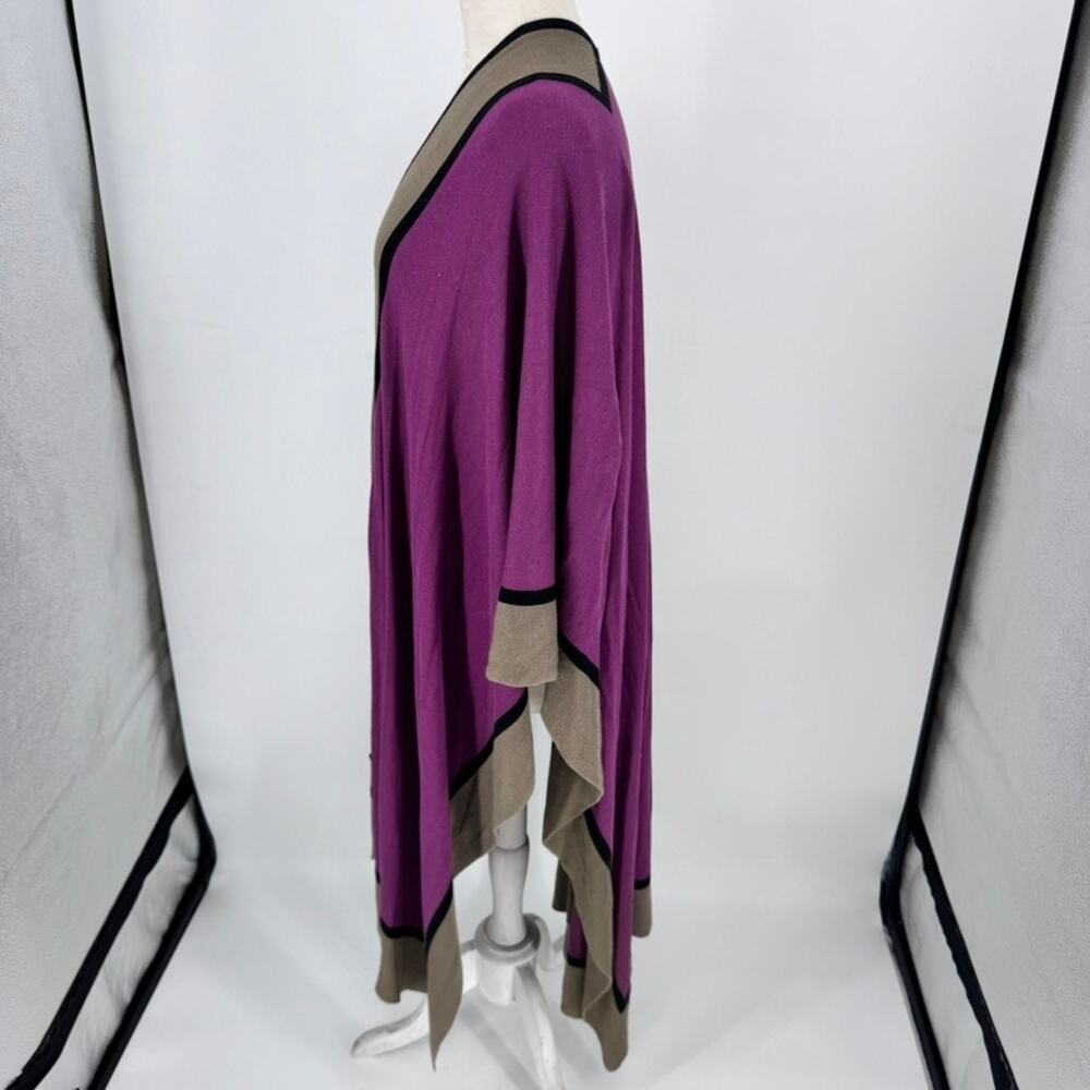 LouLou de la Falaise Missy Wrap Purple Rayon Cotton Long - Picture 2 of 5